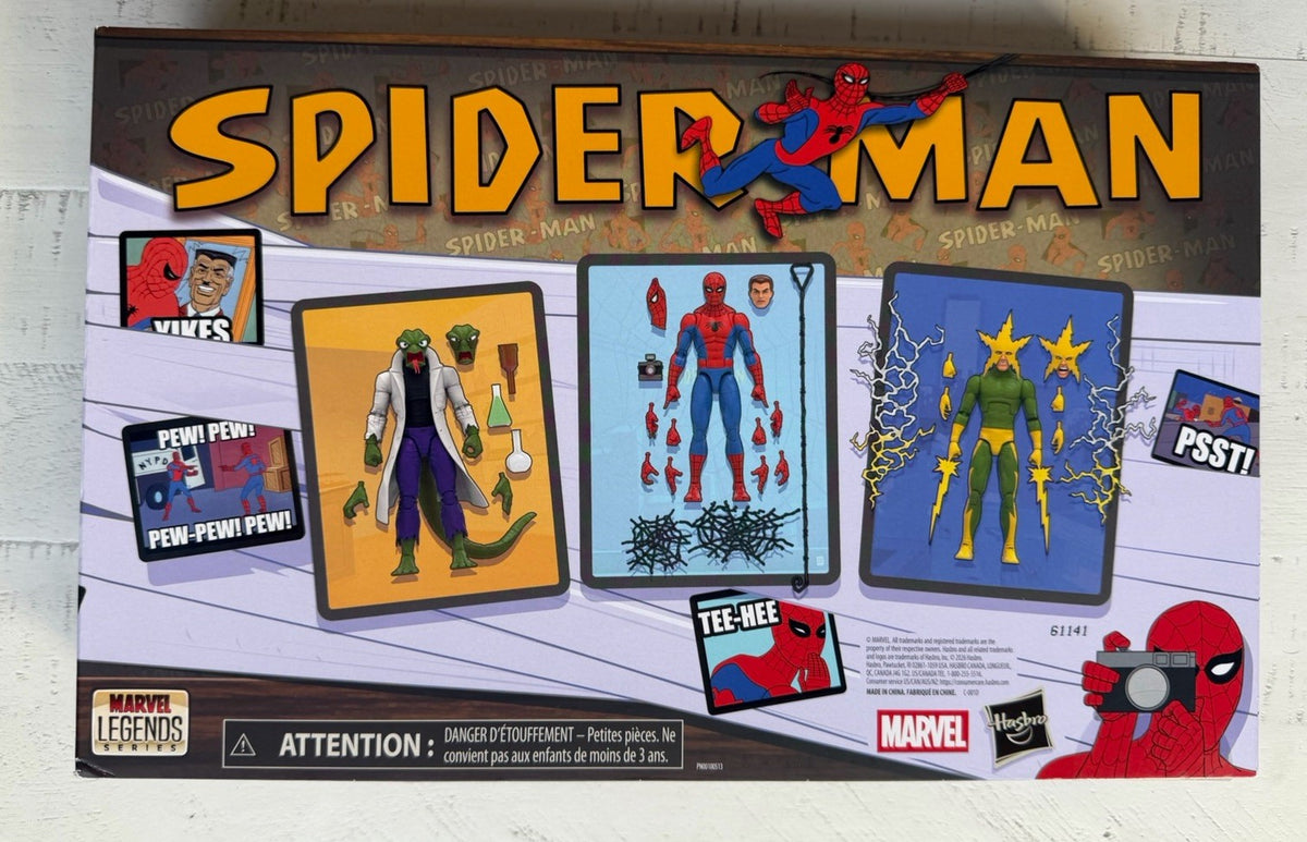 In hand!! SDCC 2026 Hasbro Marvel Legends Spider-Man “Meme-tastic” 3-Pack