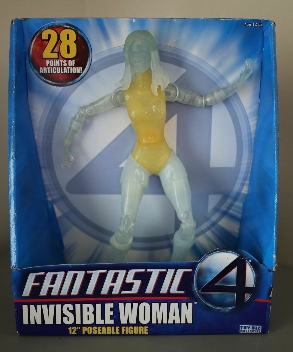 INVISIBLE WOMAN CLEAR FIGURE - FANTASTIC 4 - TOY BIZ ACTION FIGURE