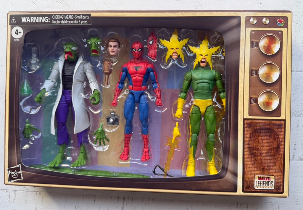 In hand!! SDCC 2026 Hasbro Marvel Legends Spider-Man “Meme-tastic” 3-Pack