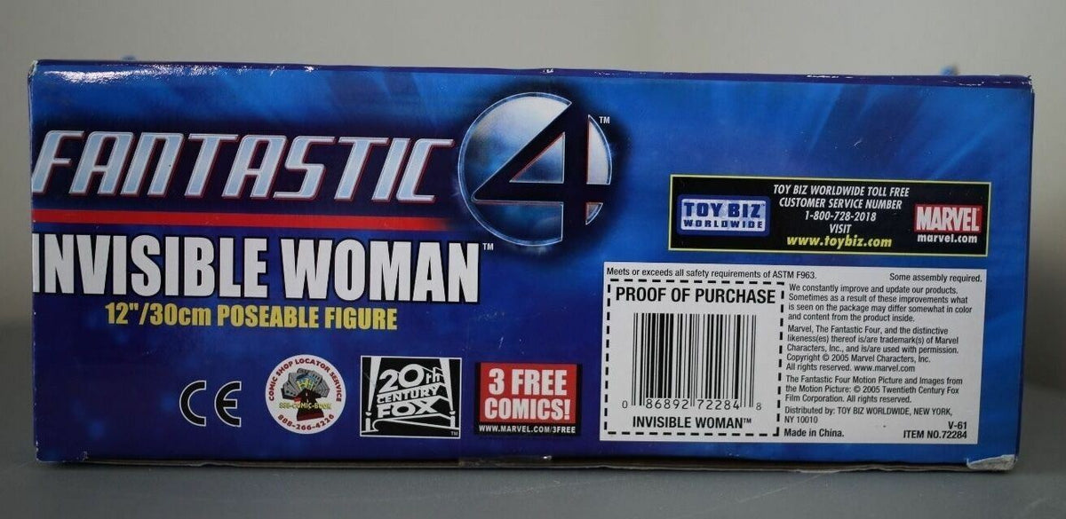 INVISIBLE WOMAN CLEAR FIGURE - FANTASTIC 4 - TOY BIZ ACTION FIGURE