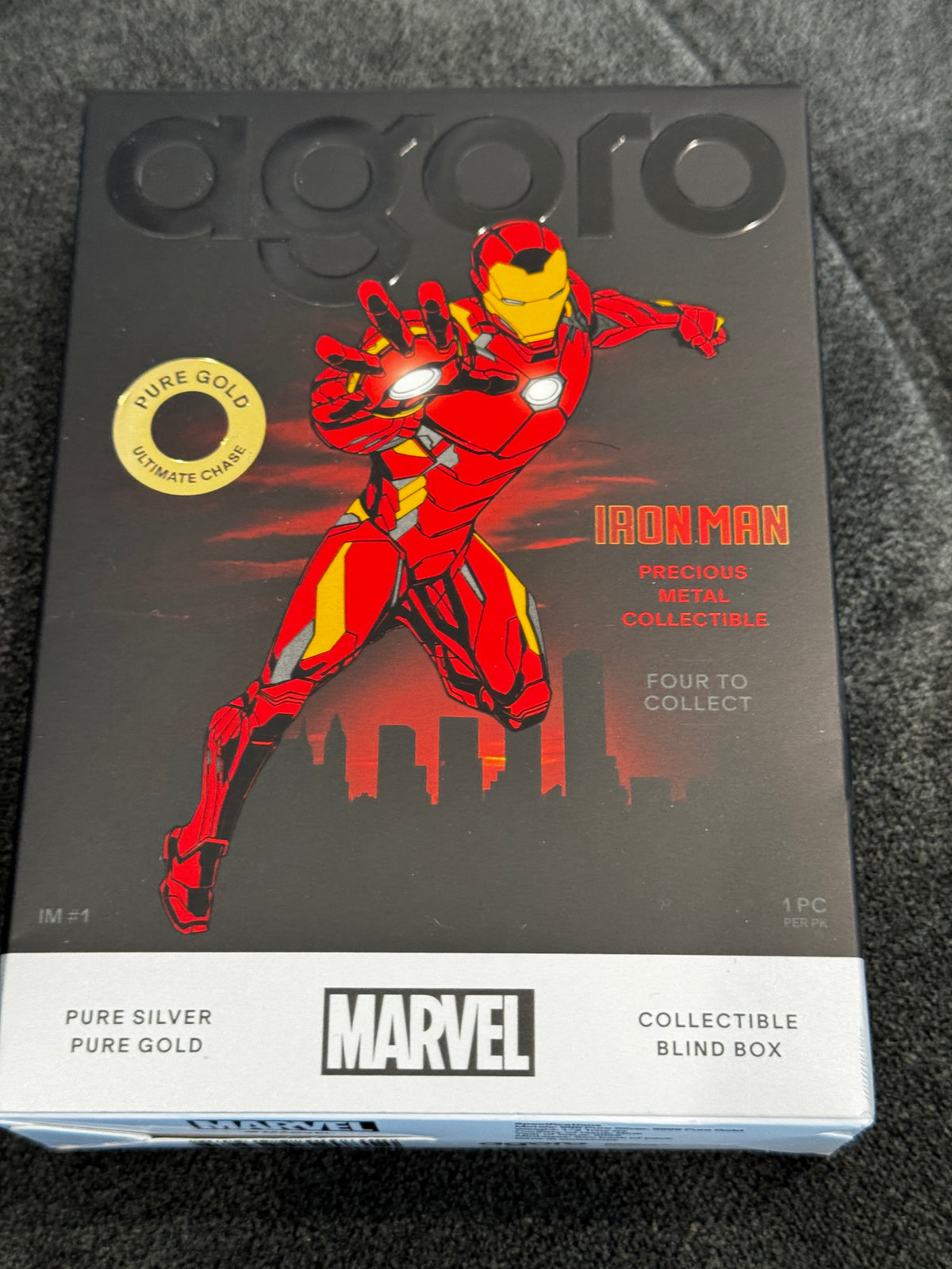 Agoro Marvel Iron Man Tier 1 1/2 oz .999 Silver Coin 1209/3485 Box