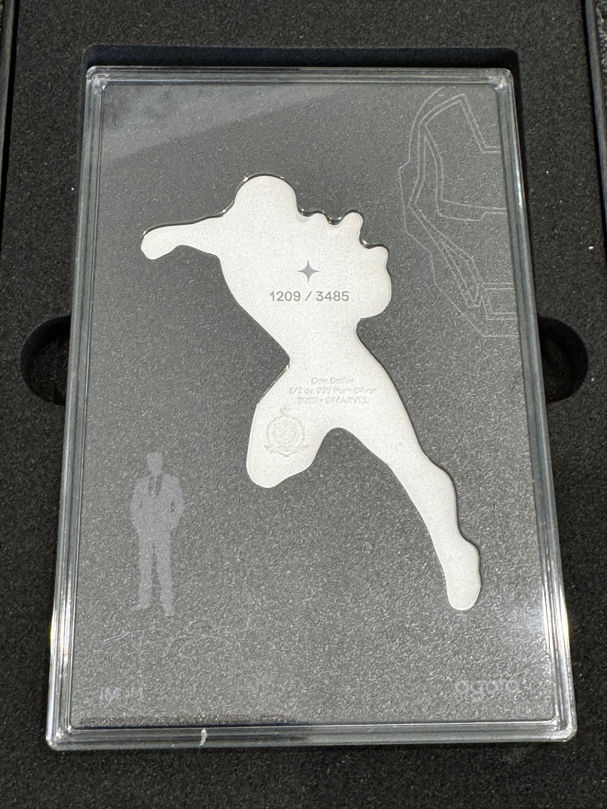 Agoro Marvel Iron Man Tier 1 1/2 oz .999 Silver Coin 1209/3485 Box