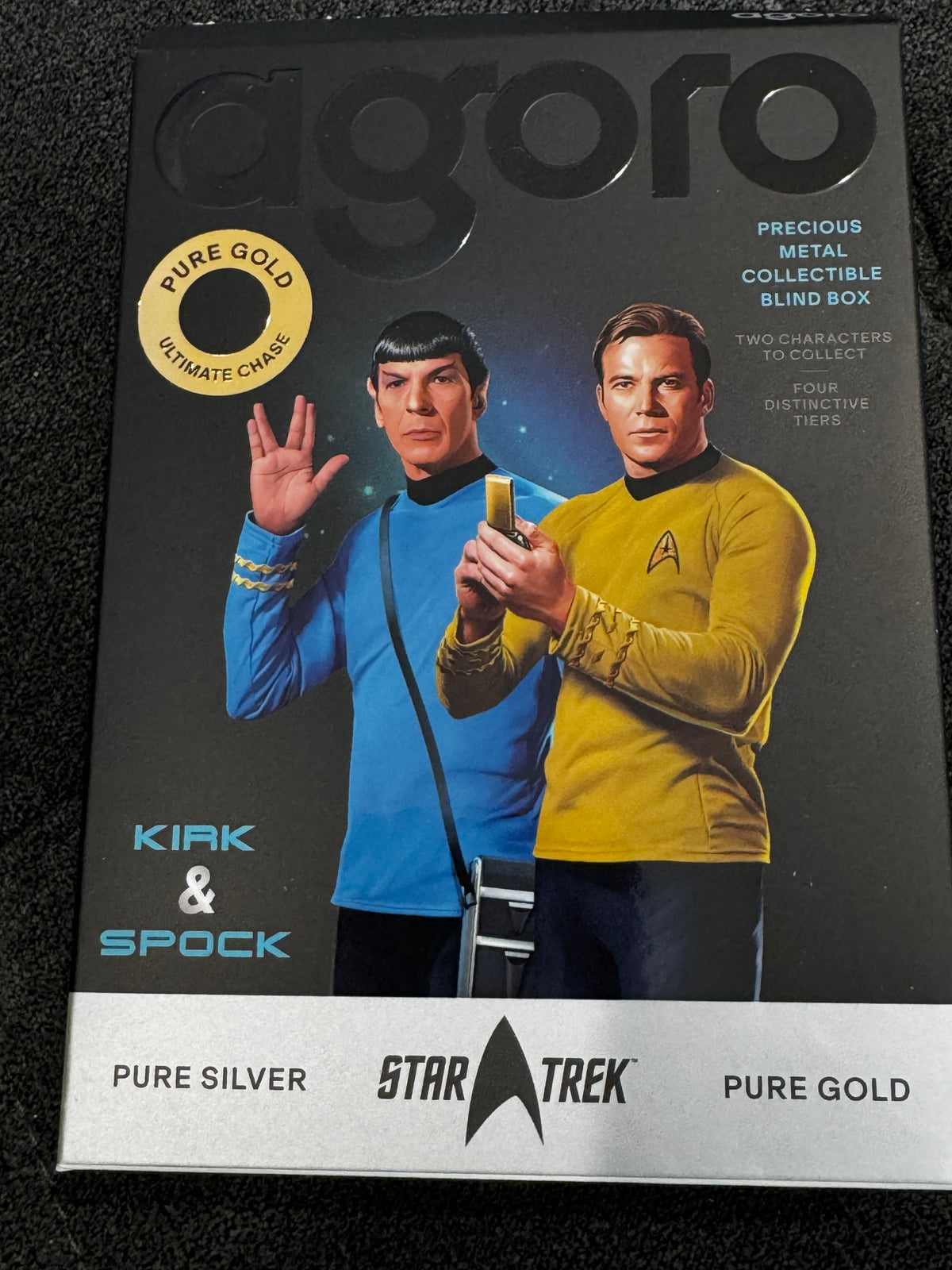 Agoro Star Trek Captain Kirk Tier 1 5g .999 Silver Foil 1092/1800 Box - original packaging or reverse