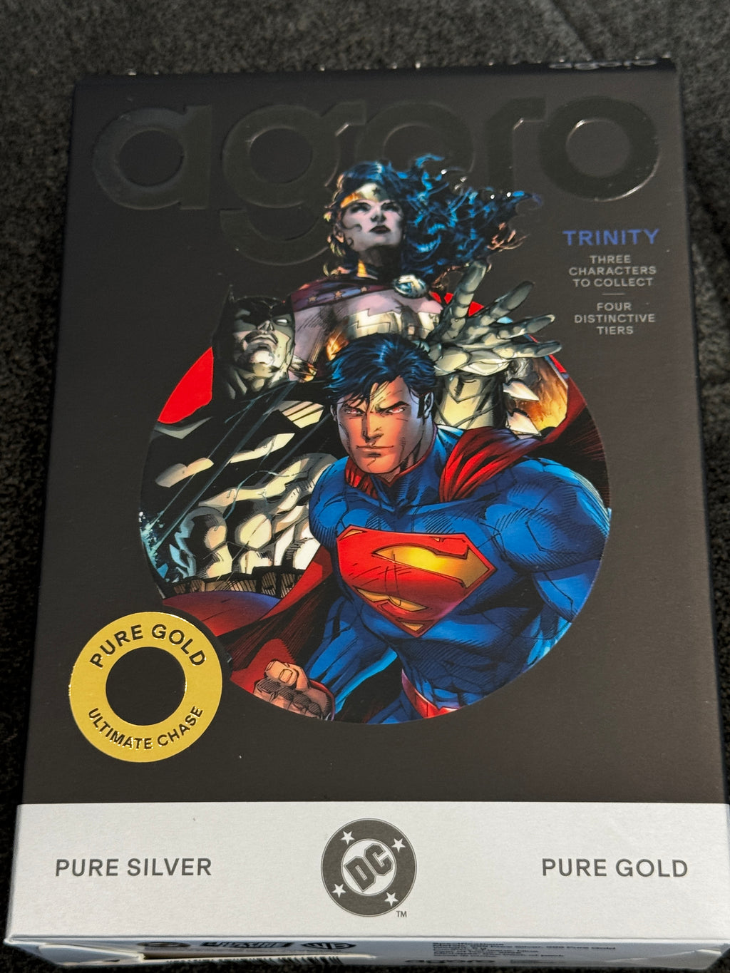 Agoro DC Trinity Superman Tier 1 5g .999 Silver Foil 1019/1200 Box - original packaging or reverse