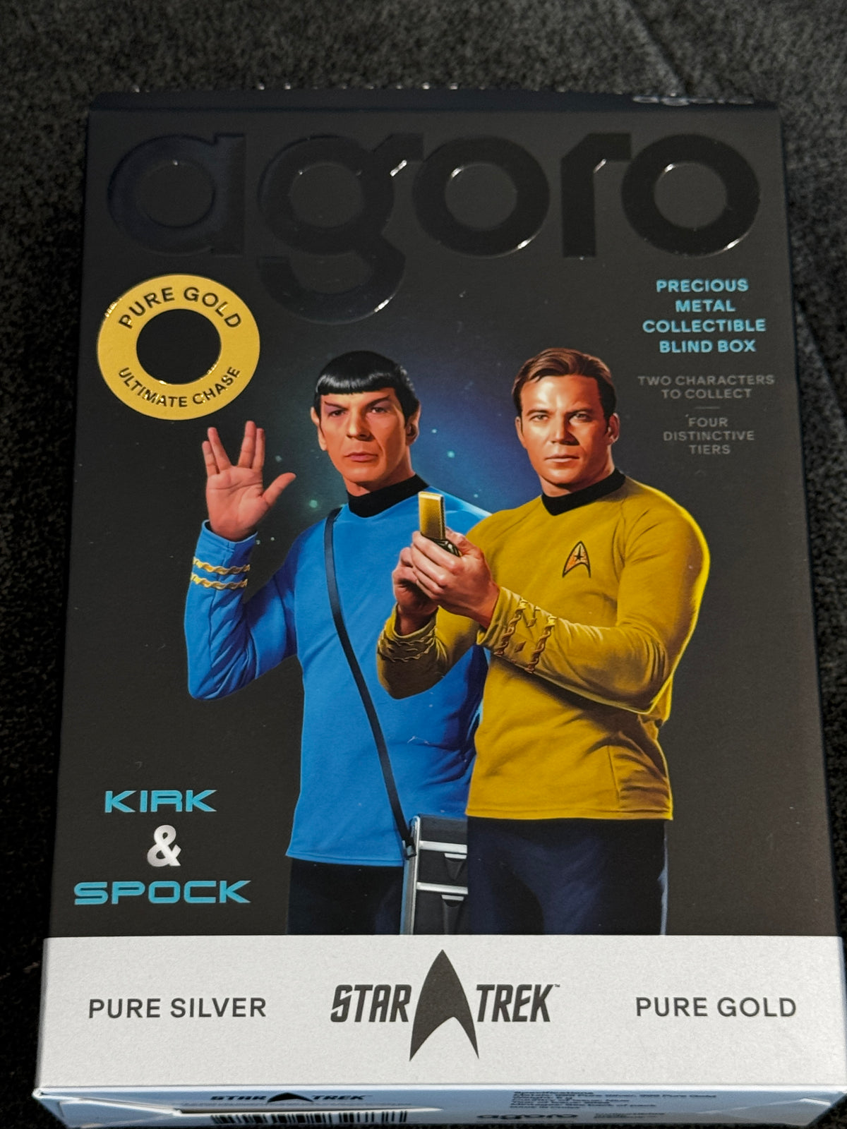 Agoro Star Trek Captain Kirk Tier 1 5g .999 Silver Foil 0742/1800 Box - original packaging or reverse