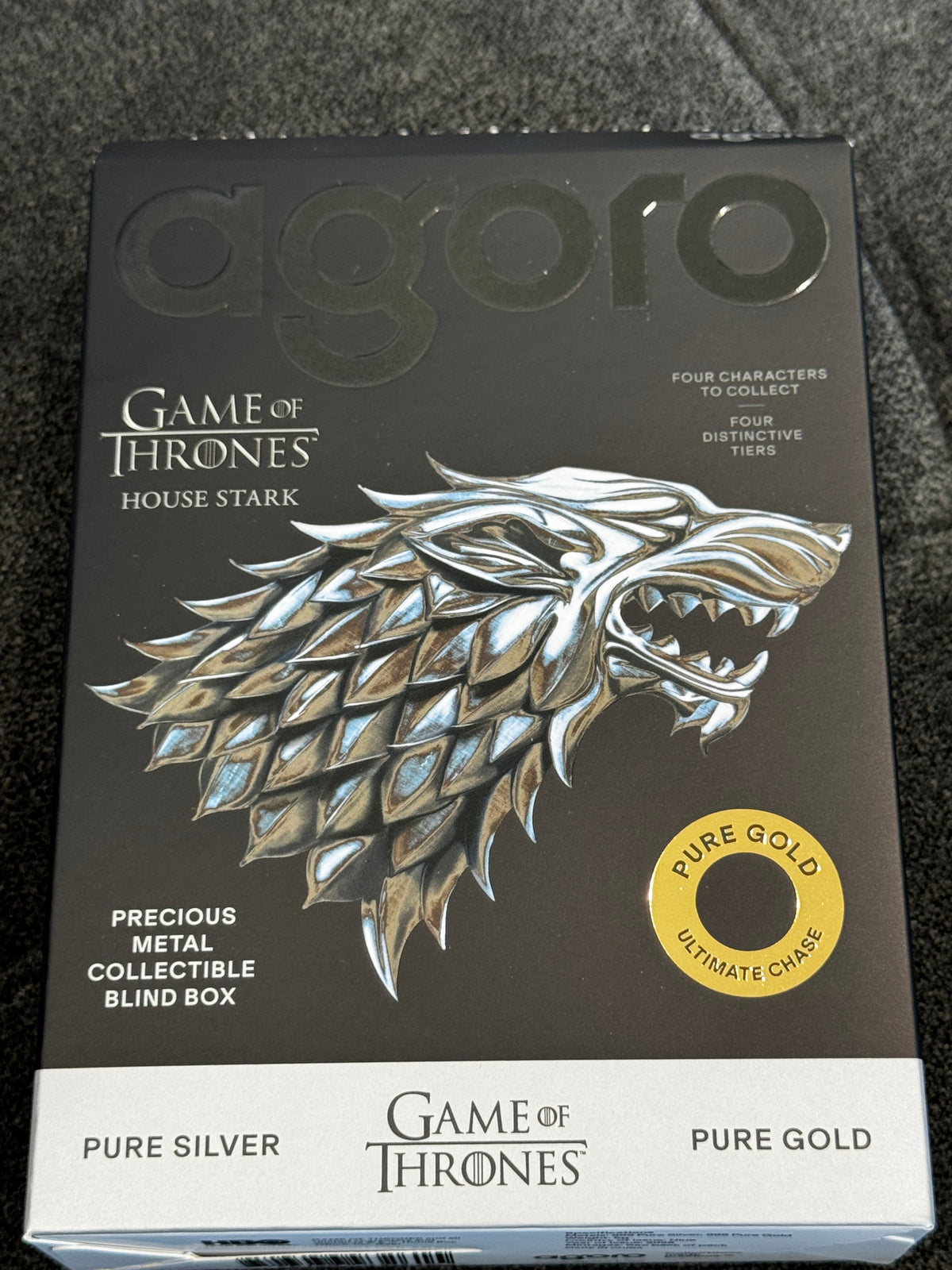 Agoro Game of Thrones Jon Snow Tier 1 5g .999 Silver Foil 0674/1200 Box - original packaging or reverse