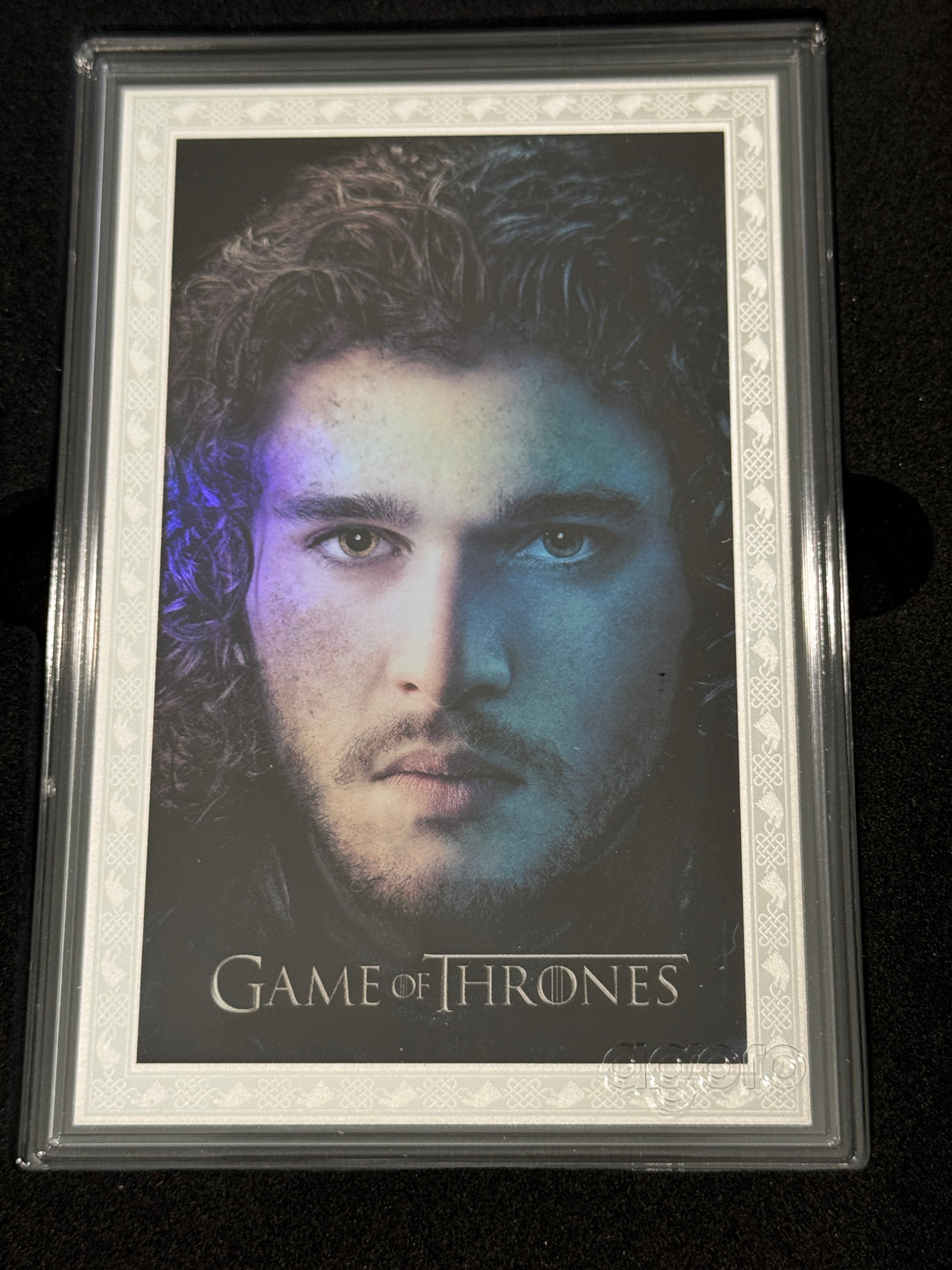 Agoro Game of Thrones Jon Snow Tier 1 5g .999 Silver Foil 0674/1200 Box - actual foil front